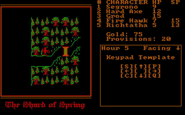 Shard of Spring IBM PC/Compatibles Screenshot: To cross a river you'll need to use the bridge...