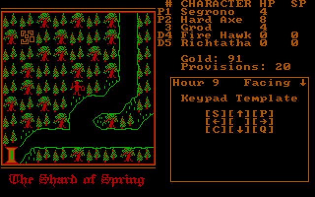 Shard of Spring IBM PC/Compatibles Screenshot: At a junction in the river...