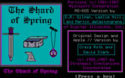 Shard of Spring for IBM PC/Compatibles - Title screen.