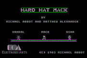 Hard Hat Mack for Atari 8-bit - Title screen.