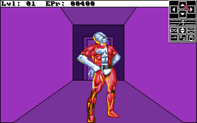 Alien Fires: 2199 AD Amiga Screenshot: Stumbled upon an alien in the hallway...