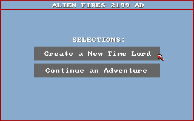 Alien Fires: 2199 AD Amiga Screenshot: Create a new character?