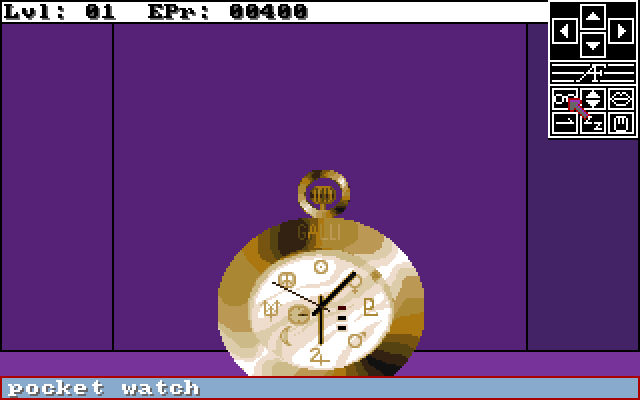 Alien Fires: 2199 AD Amiga Screenshot: I found a pocket watch...I wonder if this is of any use?