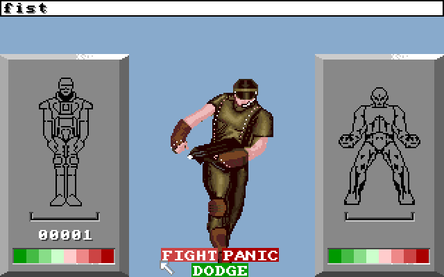 Alien Fires: 2199 AD Amiga Screenshot: Another fight begins!