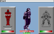 Alien Fires: 2199 AD for Amiga - This is the battle screen.