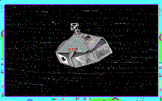 Alien Fires: 2199 AD IBM PC/Compatibles Screenshot: A view of your ship.