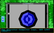 Alien Fires: 2199 AD for IBM PC/Compatibles - In the elevator.