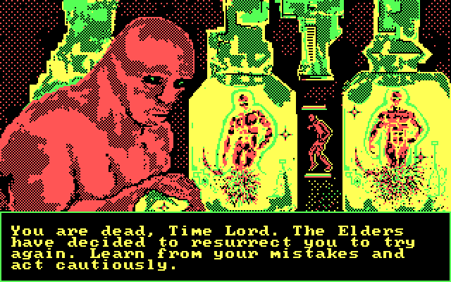 Alien Fires: 2199 AD IBM PC/Compatibles Screenshot: Game over.