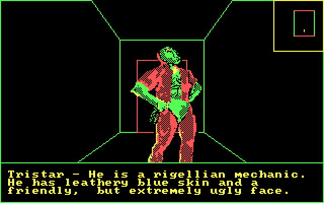 Alien Fires: 2199 AD IBM PC/Compatibles Screenshot: First, I'm introduced to this guy...