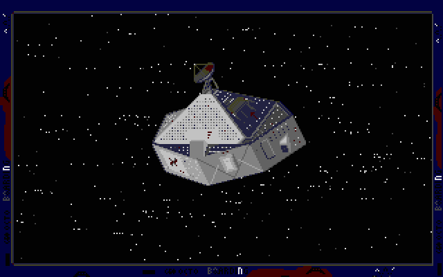 Alien Fires: 2199 AD Atari ST Screenshot: A view of your ship...