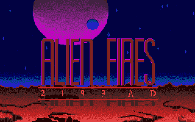 Alien Fires: 2199 AD Atari ST Screenshot: Title screen.
