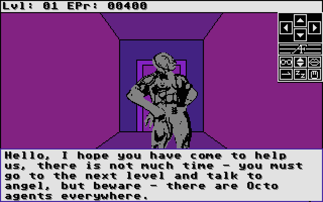 Alien Fires: 2199 AD Atari ST Screenshot: Talking with the first alien you'll encounter.