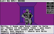 Alien Fires: 2199 AD for Atari ST - Talking with the first alien you'll encounter.