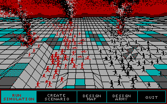 UMS: The Universal Military Simulator IBM PC/Compatibles Screenshot: The main menu.