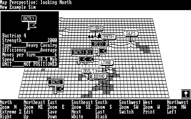 UMS: The Universal Military Simulator IBM PC/Compatibles Screenshot: Creating my simulation map.