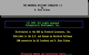 UMS: The Universal Military Simulator for IBM PC/Compatibles - Title screen.