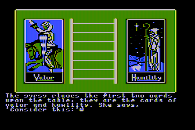 Ultima IV: Quest of the Avatar Atari 8-bit Screenshot: Time to build a new character.