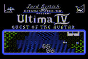 Ultima IV: Quest of the Avatar for Atari 8-bit - Title screen.