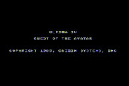 Ultima IV: Quest of the Avatar for Atari 8-bit - Loading screen.