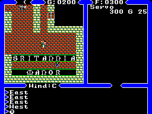 Ultima IV: Quest of the Avatar Sega Master System Screenshot: Welcome to Britannia Manor!