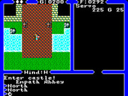 Ultima IV: Quest of the Avatar for Sega Master System - Entering a castle.