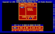 Computer Novel Construction Set for IBM PC/Compatibles - Title screen and main menu.