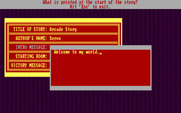 Computer Novel Construction Set for IBM PC/Compatibles - Defining the start of the story.