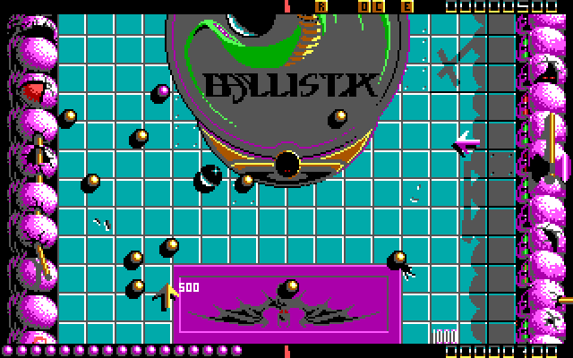 Ballistix IBM PC/Compatibles Screenshot: Ballistix mayhem! Balls ricochet everywhere...