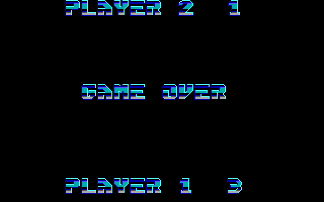 Ballistix IBM PC/Compatibles Screenshot: Game over.
