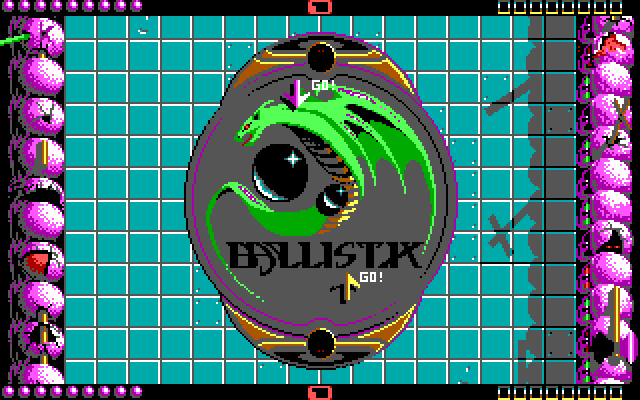 Ballistix IBM PC/Compatibles Screenshot: Game start.