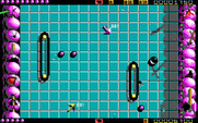 Ballistix for IBM PC/Compatibles - There are now some obstacles in the playfield.