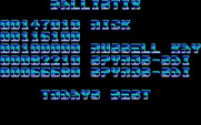Ballistix for IBM PC/Compatibles - High scores.