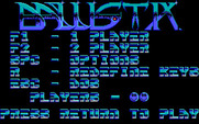 Ballistix for IBM PC/Compatibles - The main menu.