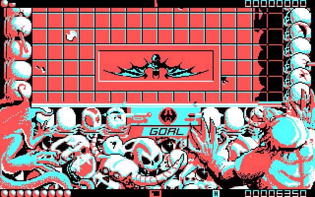Ballistix IBM PC/Compatibles Screenshot: The lower goal.