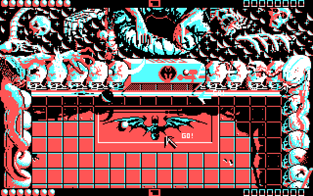 Ballistix IBM PC/Compatibles Screenshot: The top part of the playfield.