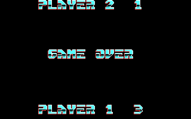 Ballistix IBM PC/Compatibles Screenshot: Game over.