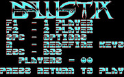 Ballistix for IBM PC/Compatibles - The main menu.