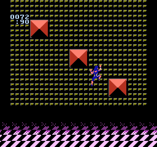 American Gladiators NES / Famicom Screenshot: Wall climbing begins.