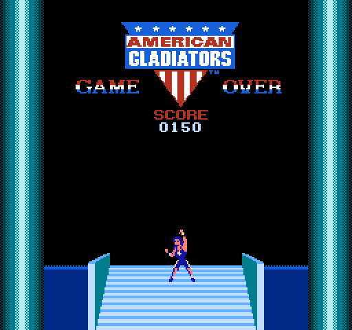 American Gladiators NES / Famicom Screenshot: Game over.