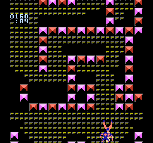 American Gladiators NES / Famicom Screenshot: I fell, and knocked my opponents down too.