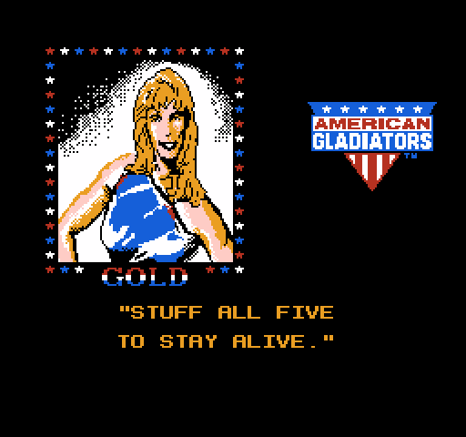 American Gladiators NES / Famicom Screenshot: Intro to powerball!