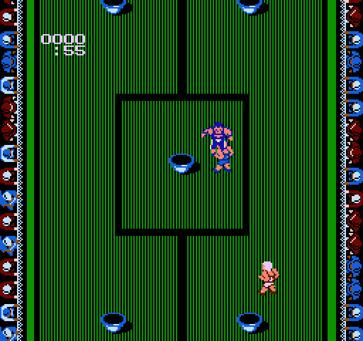 American Gladiators NES / Famicom Screenshot: I was knocked down so I need to grab another ball.