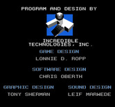 American Gladiators for NES / Famicom - Credits screen 1.