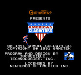 American Gladiators for NES / Famicom - Title screen.