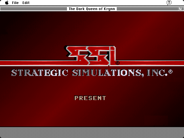 Dark Queen of Krynn, The Macintosh Screenshot: SSI logo.