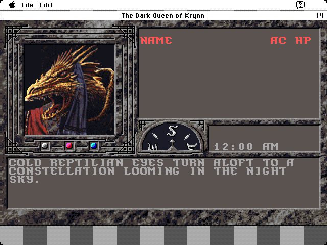 Dark Queen of Krynn, The Macintosh Screenshot: Game demo / Introduction.