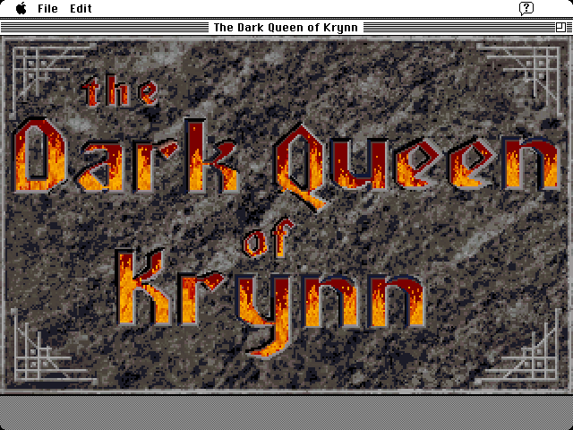 Dark Queen of Krynn, The Macintosh Screenshot: Main title screen.