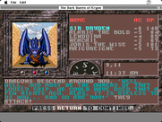 Dark Queen of Krynn, The for Macintosh - A dragon! Time for battle.