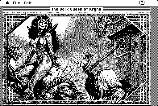 Dark Queen of Krynn, The Macintosh Screenshot: Introduction screen.