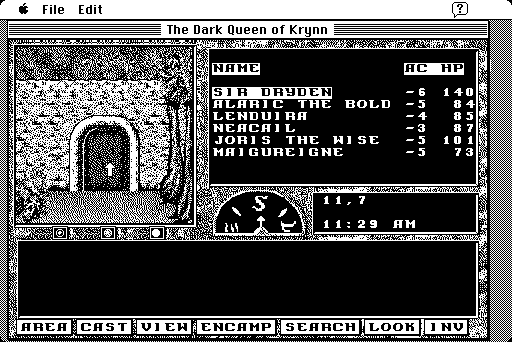 Dark Queen of Krynn, The Macintosh Screenshot: A door; where could this lead?